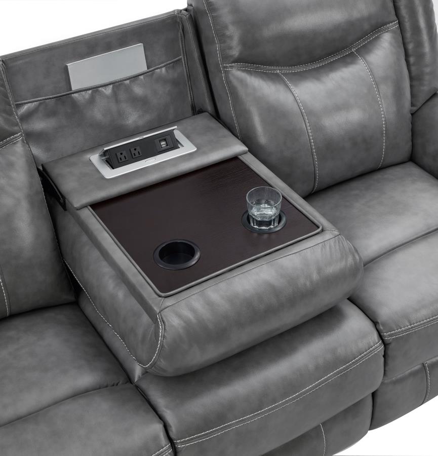 Conrad Grey 2 Pc Motion Sofa Set - MyWaynesHome #