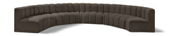 Arc - Boucle Fabric 8 Piece U-Shaped Modular Sofa
