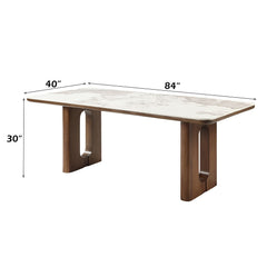 Harvey - Dining Table With Ceramic Top - Walnut