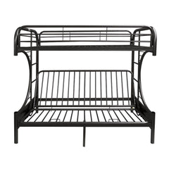 Eclipse - Twin Long/Queen Futon Bunk Bed - Black
