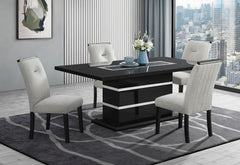 Monaco - 5 Piece Dining Room Set (Dining Table And 4 Dinning Chairs) - Black