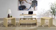 Canoga - Lift Top Cocktail Coffee Table Set - Light Oak