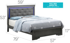 Glory Furniture - Lorana - Upholstered Bed With LED