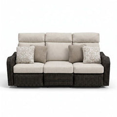Mission Beach - Sofa Recliner With Cushion - Brown / Beige