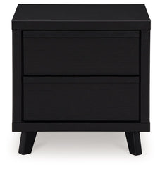 Danziar - Two Drawer Night Stand - Black