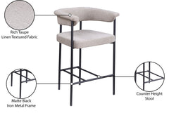 Malin - Linen Counter Stool (Set of 2) - Taupe
