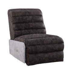 Okzuil - Power Motion Recliner - Two Tone Gray Top Grain Leather & Aluminum