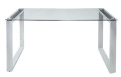 Abraham - Dining Table - Clear Glass Top & Chrome