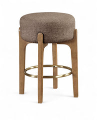 Torino - Backless Counter Stool With Brushed Brown Base (Set of 2)