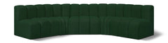Arc - Boucle Fabric 5 Piece U-Shaped Modular Sofa