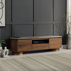 Willene - TV Stand With Ceramic Top - Ceramic Top & Walnut