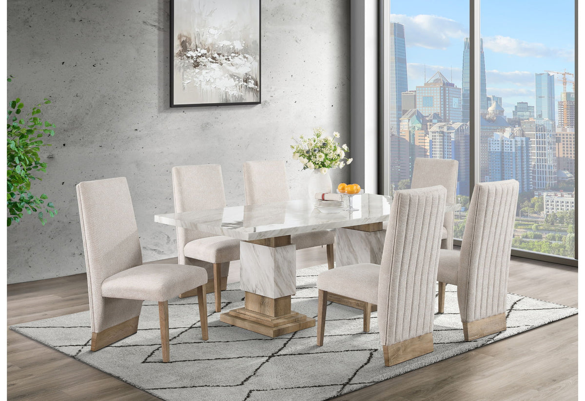 D12 - 5 Piece Dining Room Set (Dining Table And 4 Dining Chairs) - Natural