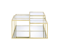 Uchenna - Coffee Table - Clear Glass & Gold