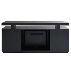 Drisana - TV Stand With Fireplace - Black Mirrored