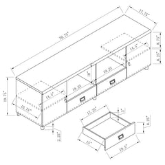 Burkett White 71" Tv Stand - MyWaynesHome #