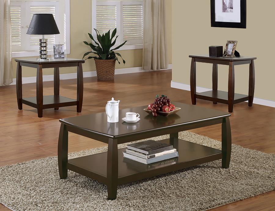 Dixon Brown 3 Pc Coffee Table Set - MyWaynesHome #