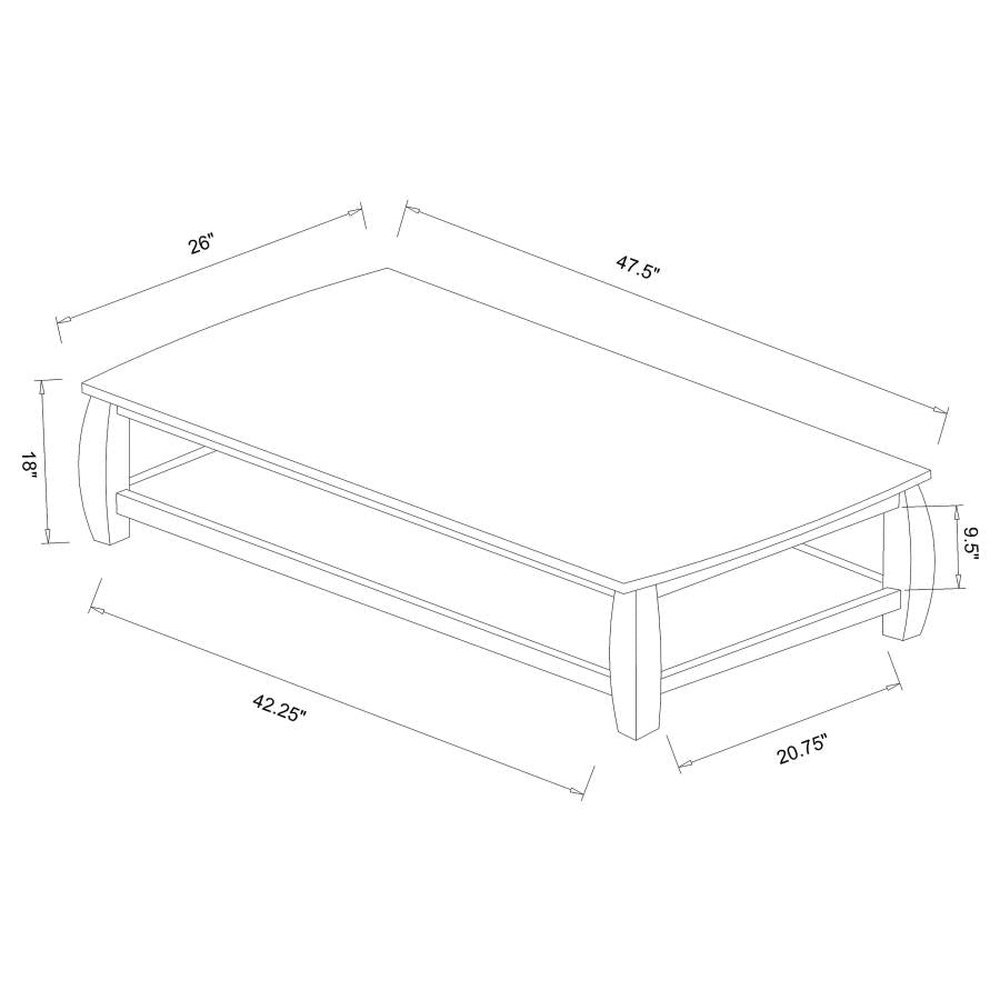 Dixon Brown Coffee Table - MyWaynesHome #