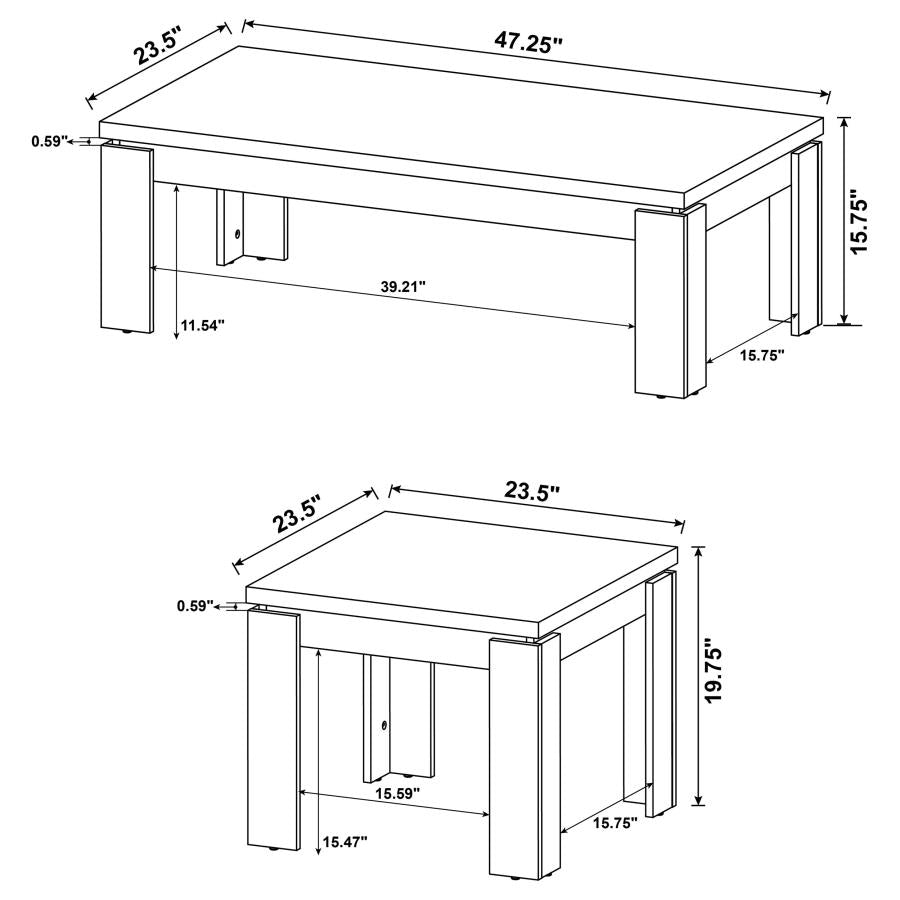 Cain Grey 3 Pc Coffee Table Set - MyWaynesHome #