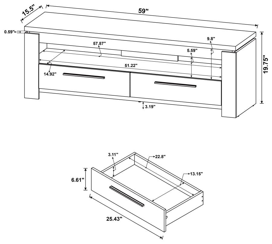 Elkton Brown 59" Tv Stand - MyWaynesHome #