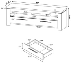Elkton Grey 59" Tv Stand - MyWaynesHome #