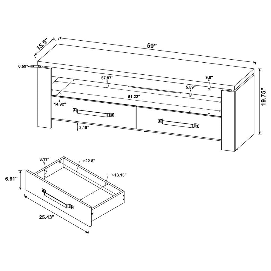 Elkton Brown 59" Tv Stand - MyWaynesHome #