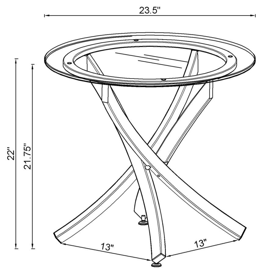 Brooke Silver End Table - MyWaynesHome #