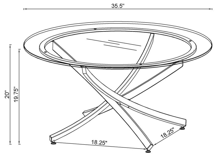 Brooke Silver Coffee Table - MyWaynesHome #