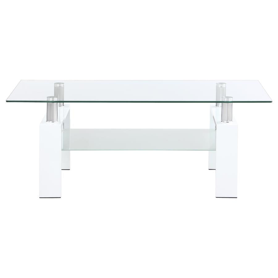 Dyer White Coffee Table - MyWaynesHome #