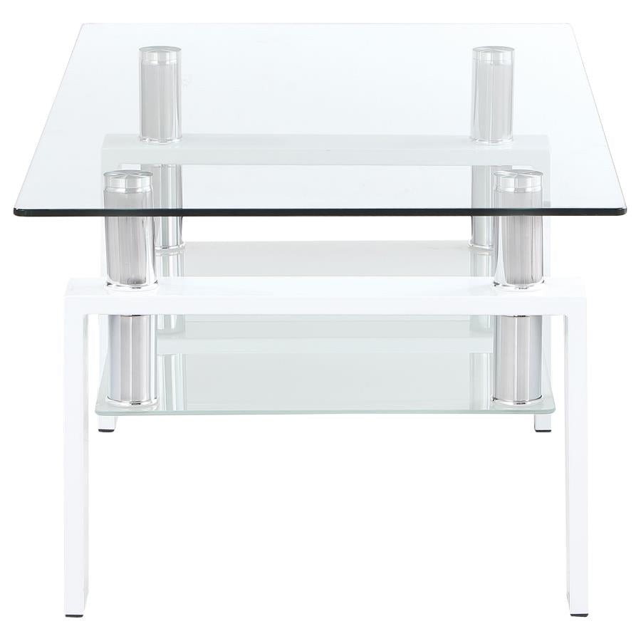 Dyer White Coffee Table - MyWaynesHome #