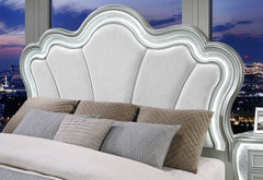 Aria - Queen Bed With LED - Silver