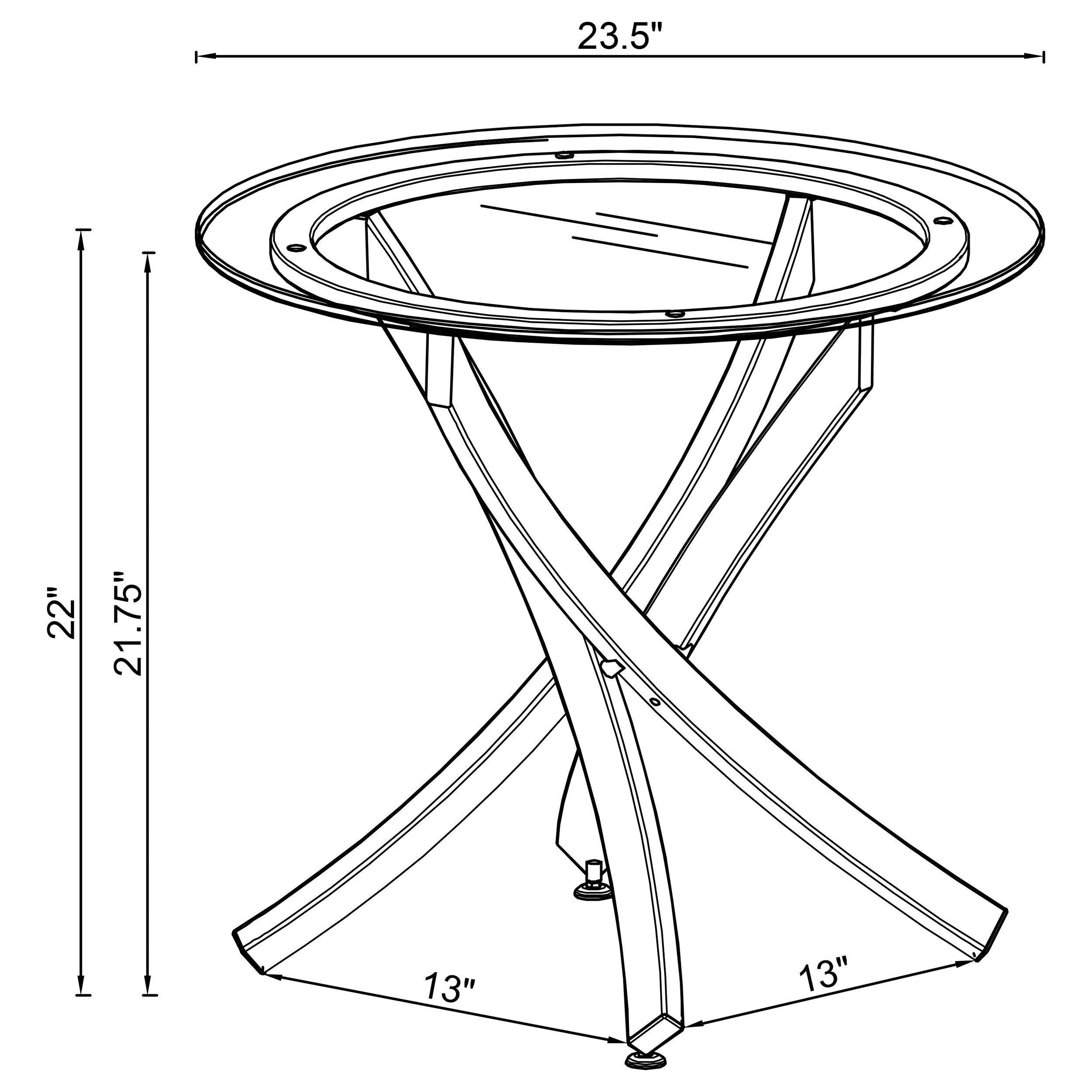 Brooke Round Glass Top Side End Table Metal Base Brass - MyWaynesHome #