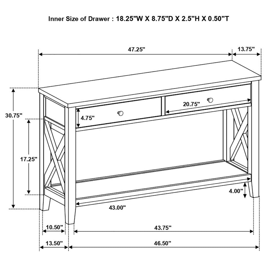 Maisy Brown Sofa Table - MyWaynesHome #