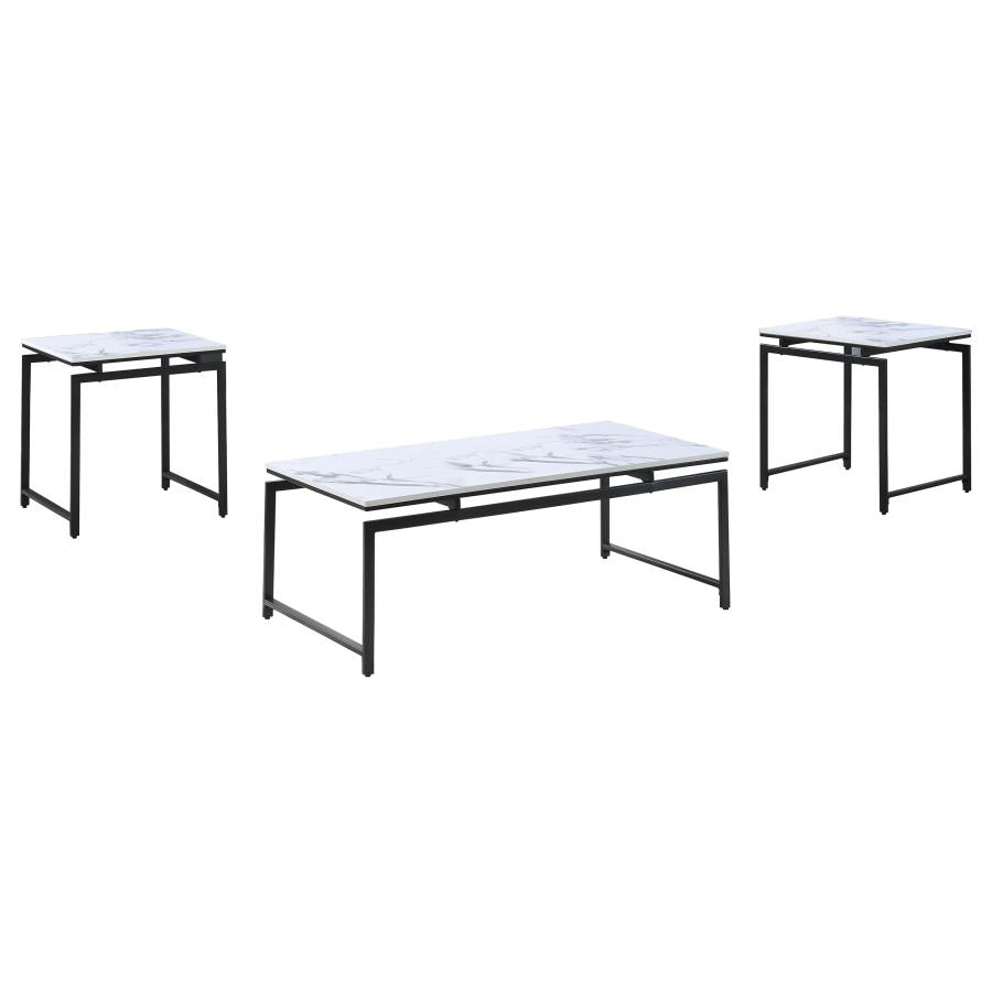 Clark White 3 Pc Coffee Table Set - MyWaynesHome #