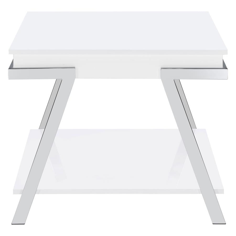 Marcia White End Table - MyWaynesHome #