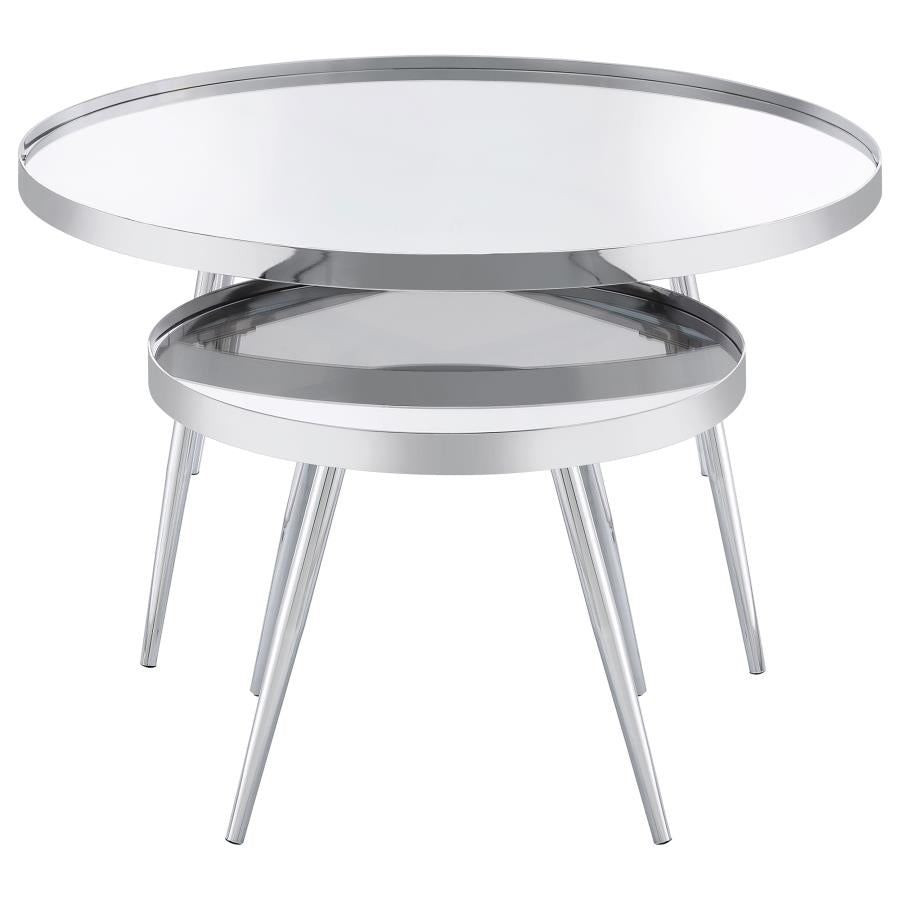 Kaelyn Silver 2 Pc Nesting Coffee Table - MyWaynesHome #