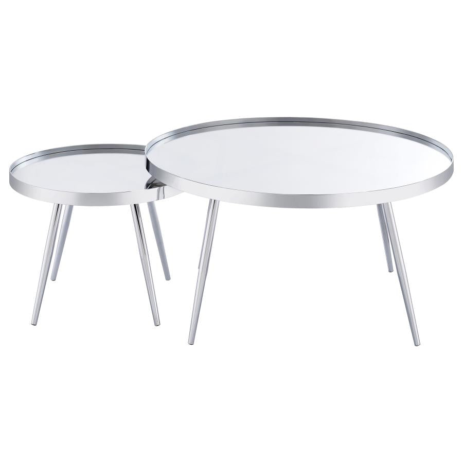 Kaelyn Silver 2 Pc Nesting Coffee Table - MyWaynesHome #
