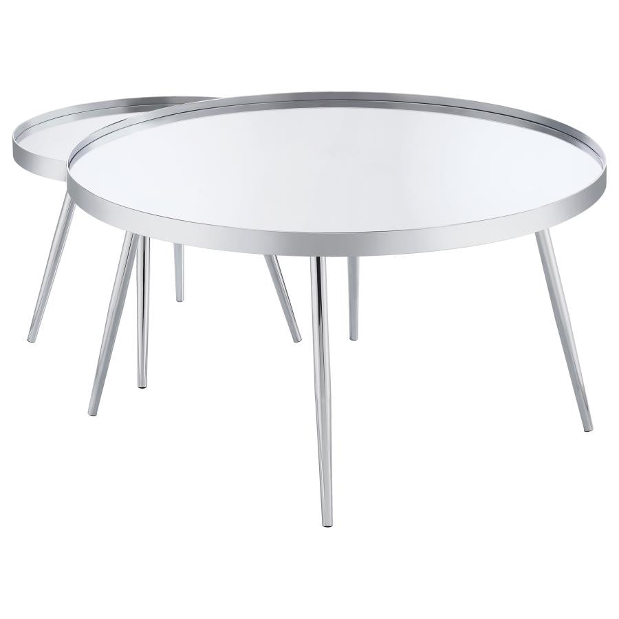 Kaelyn Silver 2 Pc Nesting Coffee Table - MyWaynesHome #