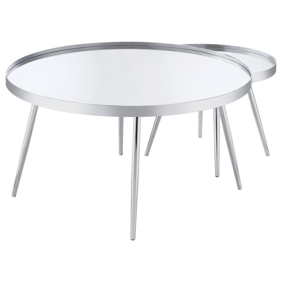 Kaelyn Silver 2 Pc Nesting Coffee Table - MyWaynesHome #