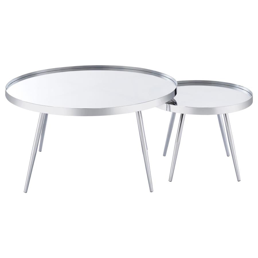 Kaelyn Silver 2 Pc Nesting Coffee Table - MyWaynesHome #