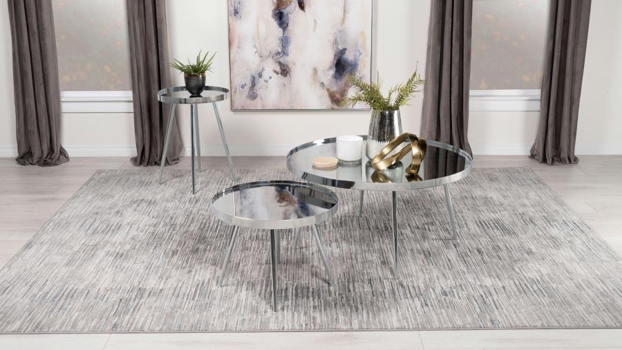 Kaelyn Silver 2 Pc Nesting Coffee Table - MyWaynesHome #