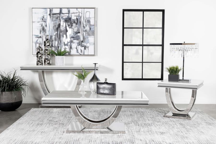 Kerwin White Sofa Table - MyWaynesHome #
