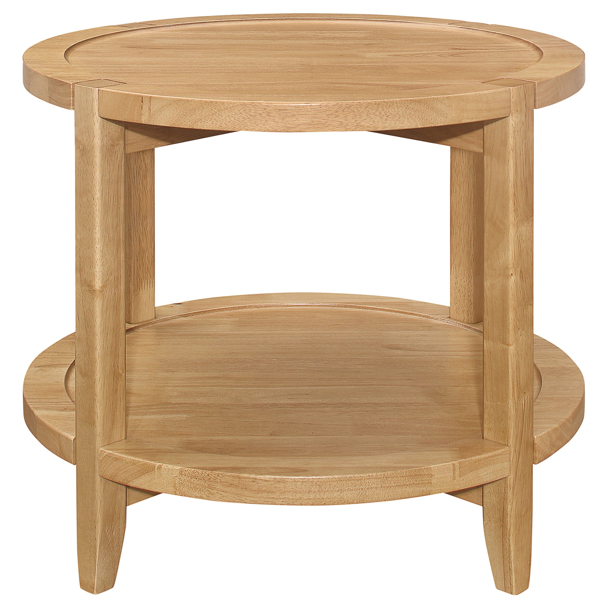 Camillo Round Solid Wood Side End Table Maple Brown - MyWaynesHome #