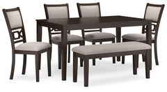 Langwest - Dining Room Table Set (Set of 6) - Brown