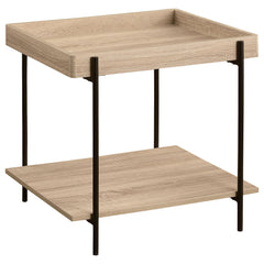 Fallon Square Engineered Wood End Table Light Brown - MyWaynesHome #