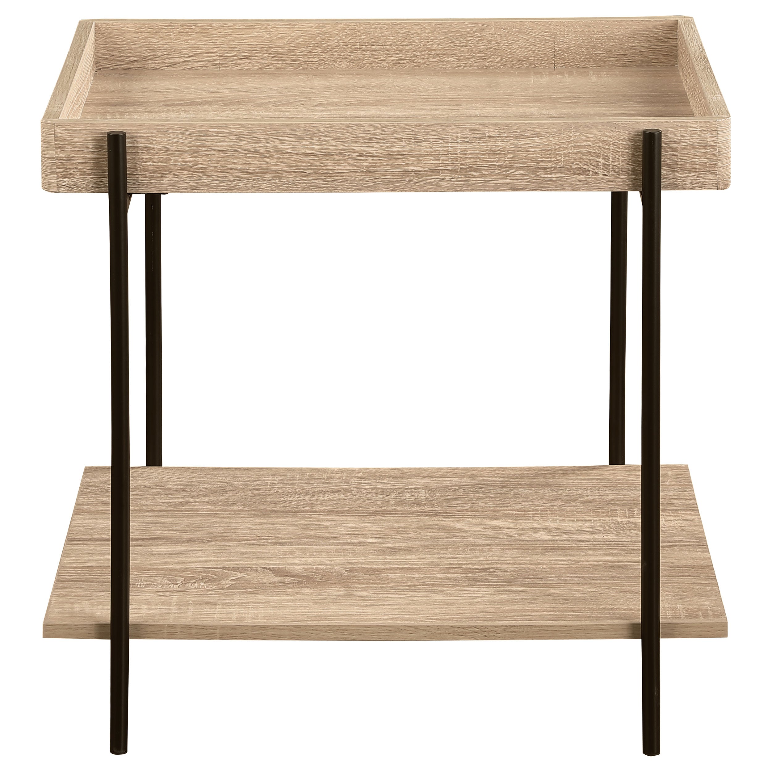 Fallon Square Engineered Wood End Table Light Brown - MyWaynesHome #