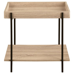 Fallon Square Engineered Wood End Table Light Brown - MyWaynesHome #