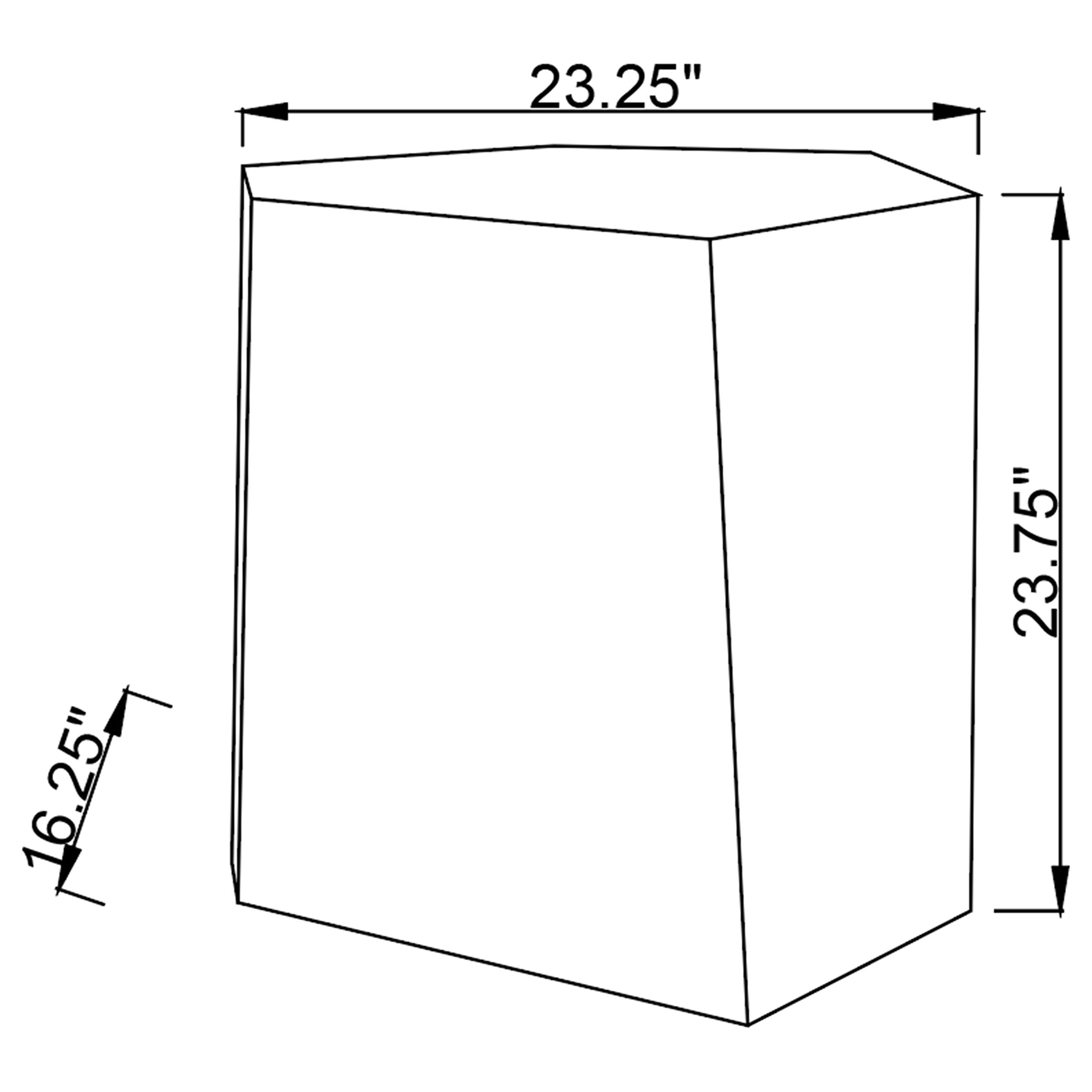 Capella Mirrored Abstract Geometric End Table Silver - MyWaynesHome #