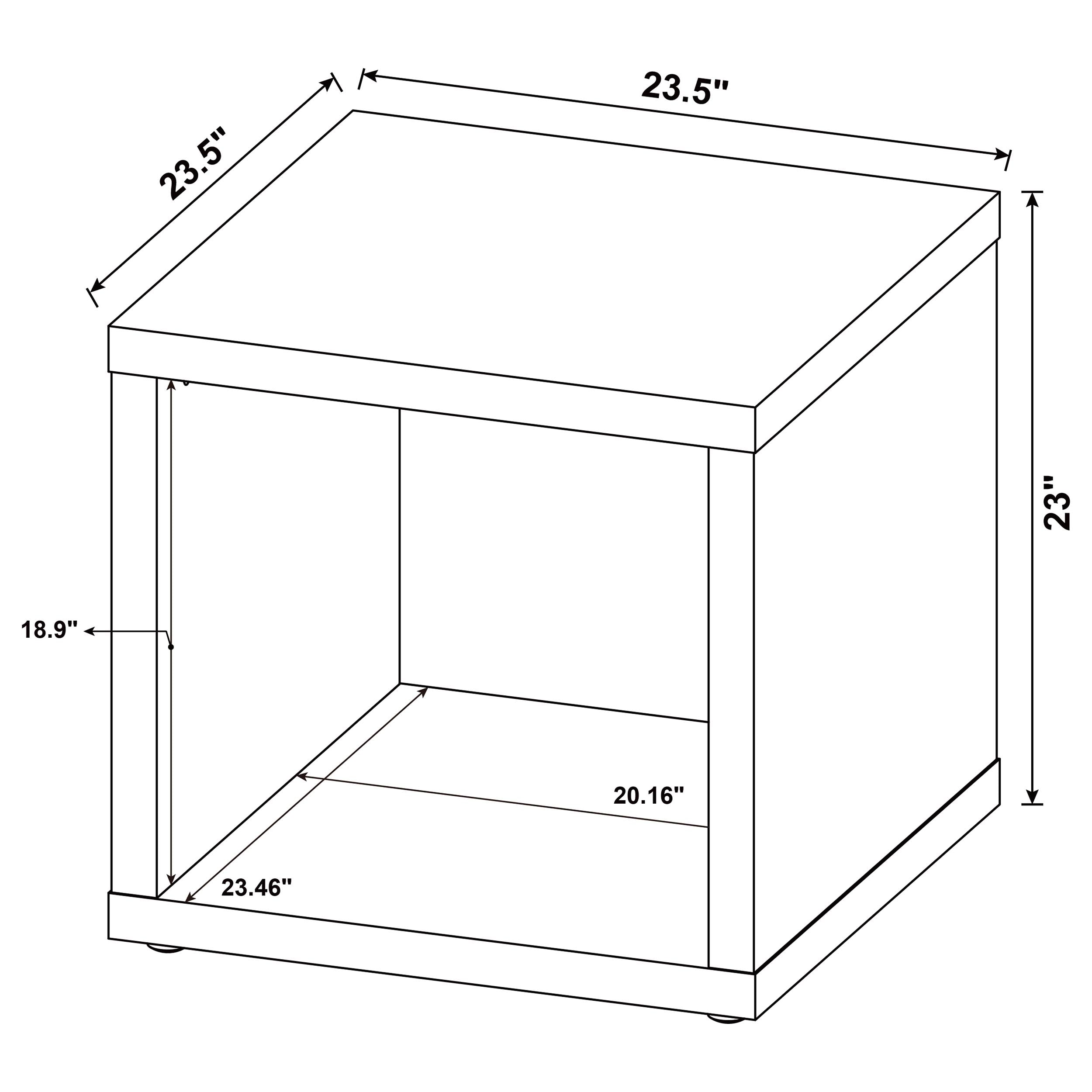 Frisco Square Engineered Wood Side End Table Distressed Pine - MyWaynesHome #