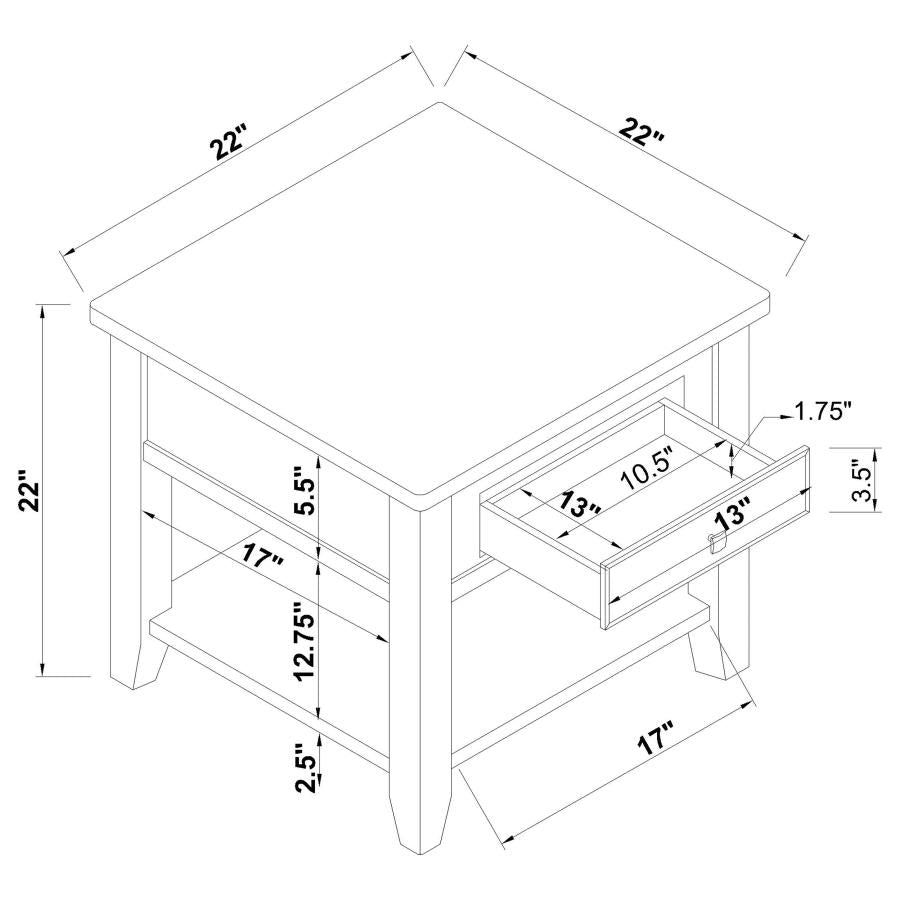 Bradford Brown End Table - MyWaynesHome #
