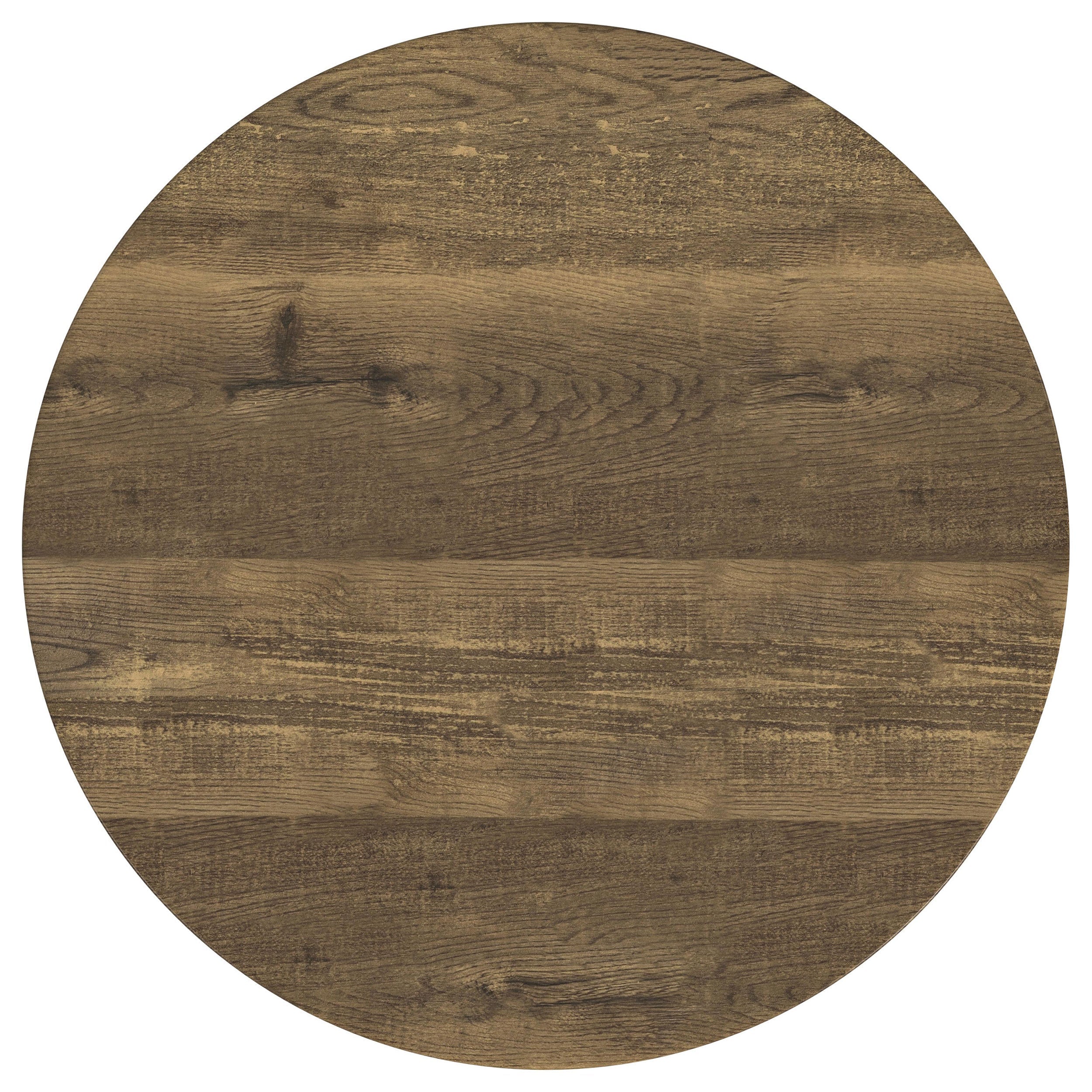 Delfin Round Glass Top Side End Table Black And Brown - MyWaynesHome #